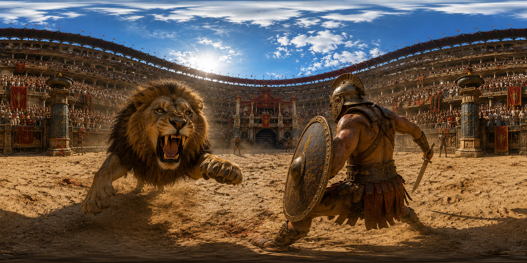 Battles of Ancient Rome's Colosseum — 360° panorama preview